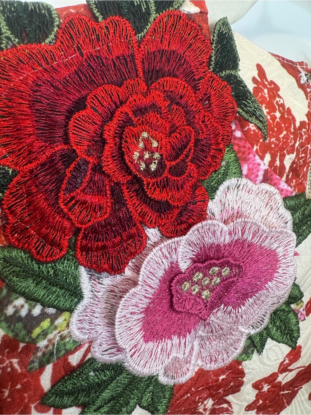 L’Atiste Floral Jacquard Embroidered Rose Maximalist Wedding Guest - Picture 3 of 5